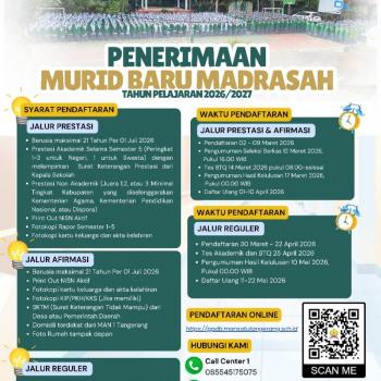 PPDB MAN 1 TANGERANG 2026/2027